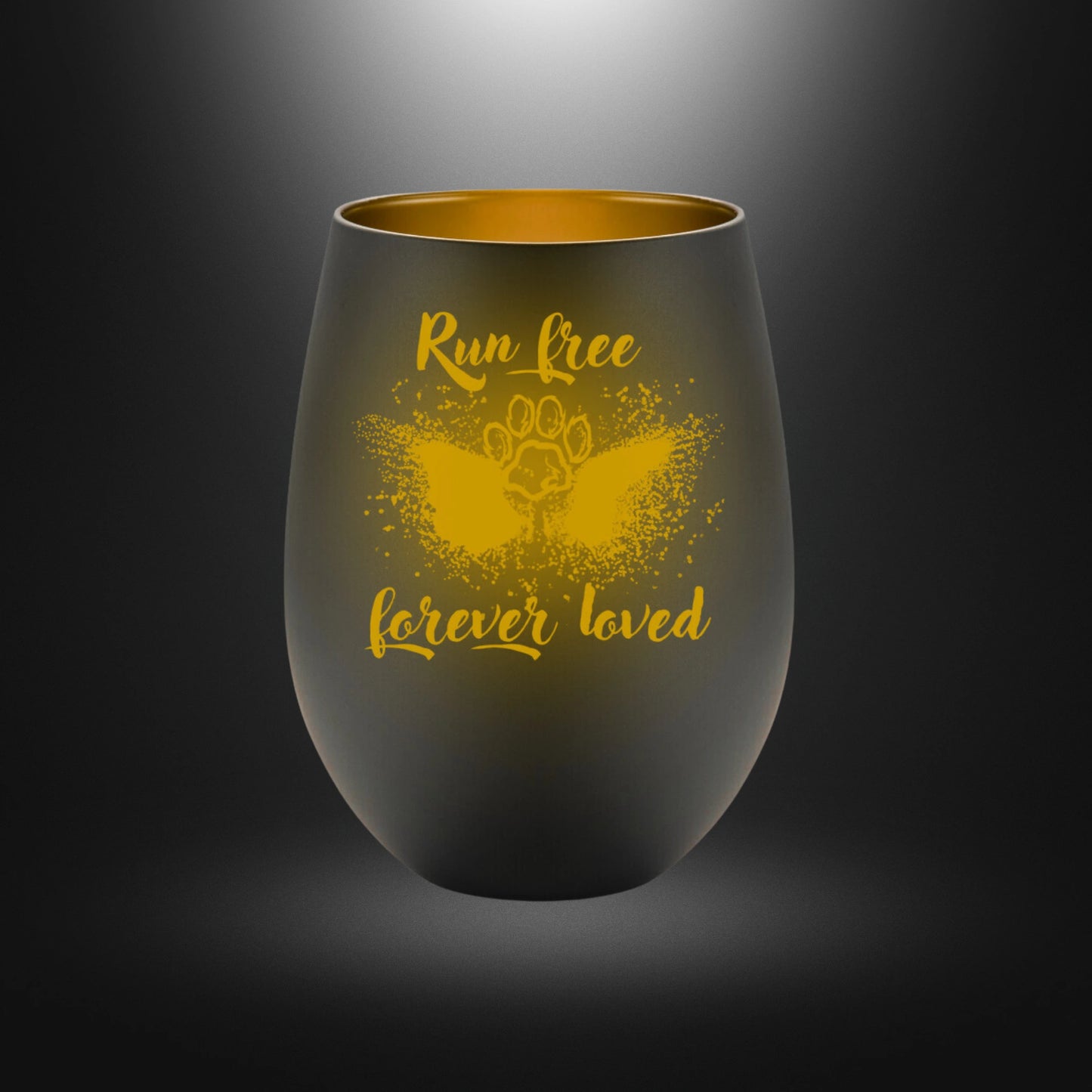 Windlicht - Run free forever loved Hund