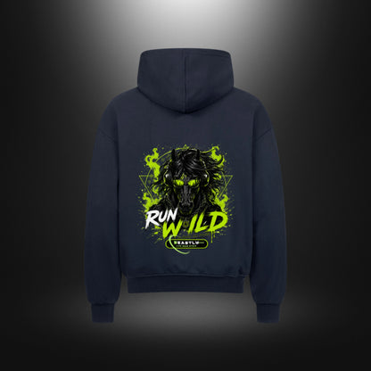 VACANCY Oversized Zipper Hoodie - BeastlyChic Marke HORSES UNTAMED