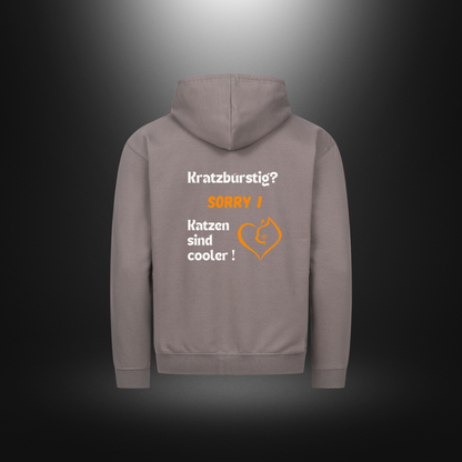 Classic Zipper Hoodie Unisex - Kratzbürstig? SORRY ! Katzen sind cooler !