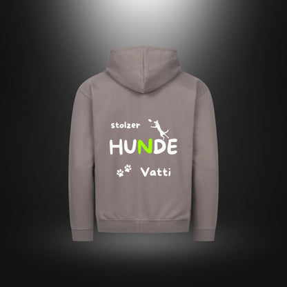 Classic Zipper Hoodie Unisex - stolzer HUNDE Vatti