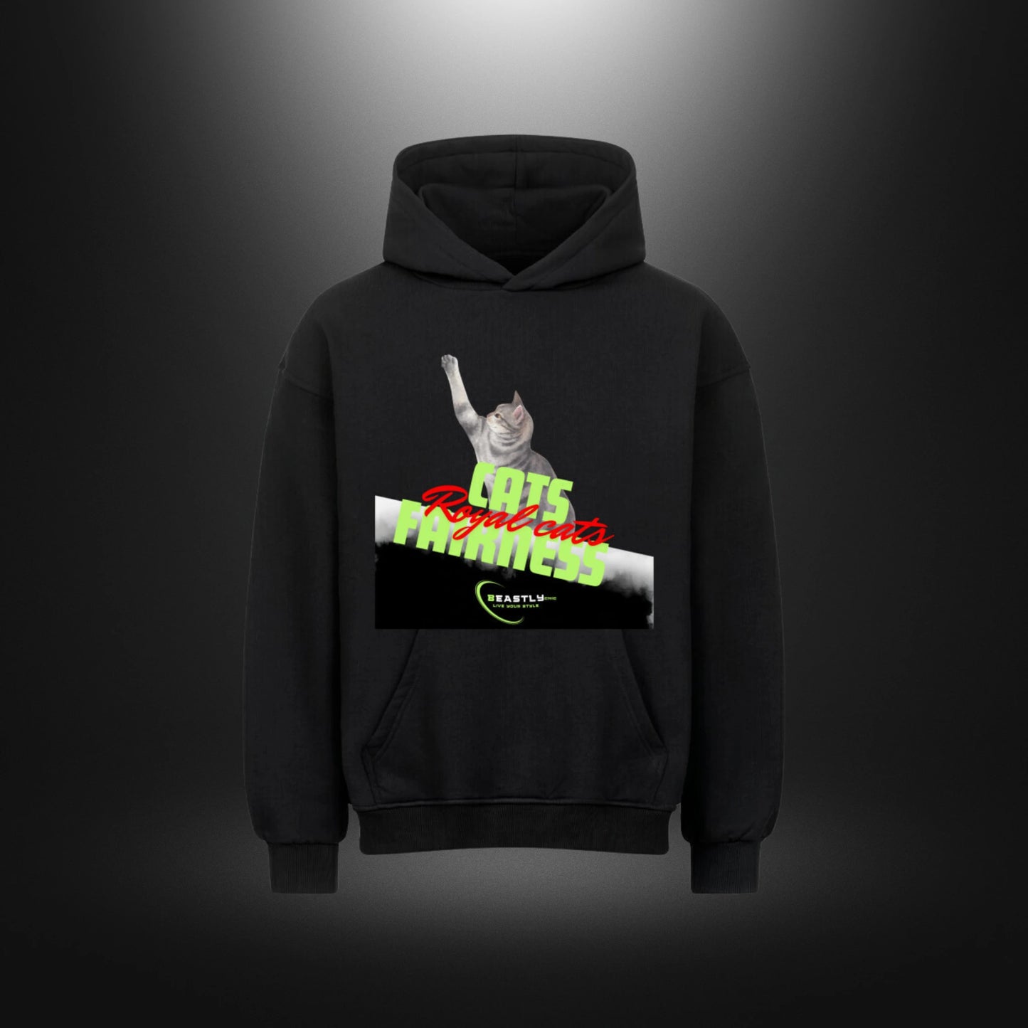 VACANCY Oversized Hoodie - Beastlychic CATS FAIRNESS
