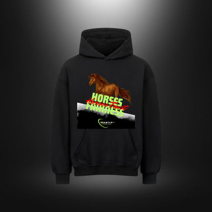 VACANCY Oversized Hoodie - Beastlychic HORSES FAIRNESS