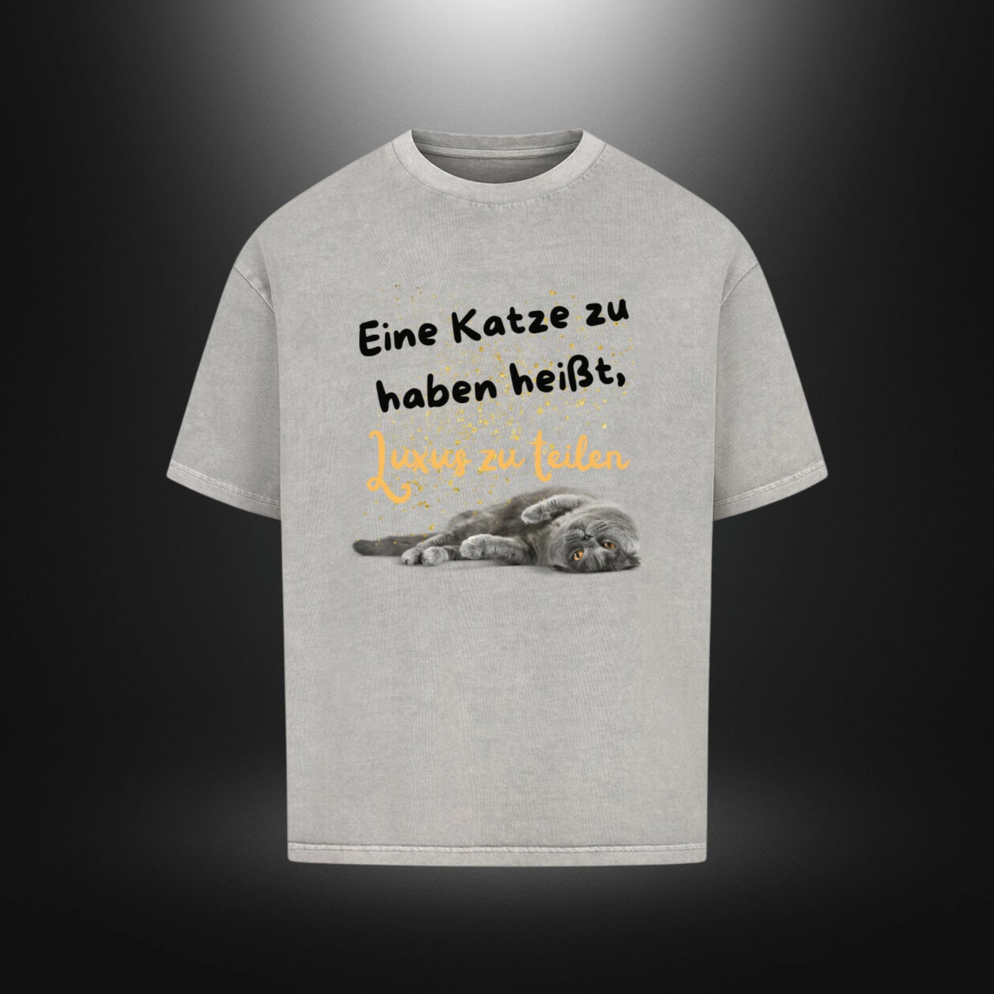 VACANCY Oversized Shirt - Eine Katze zu haben heißt, Luxus zu teilen