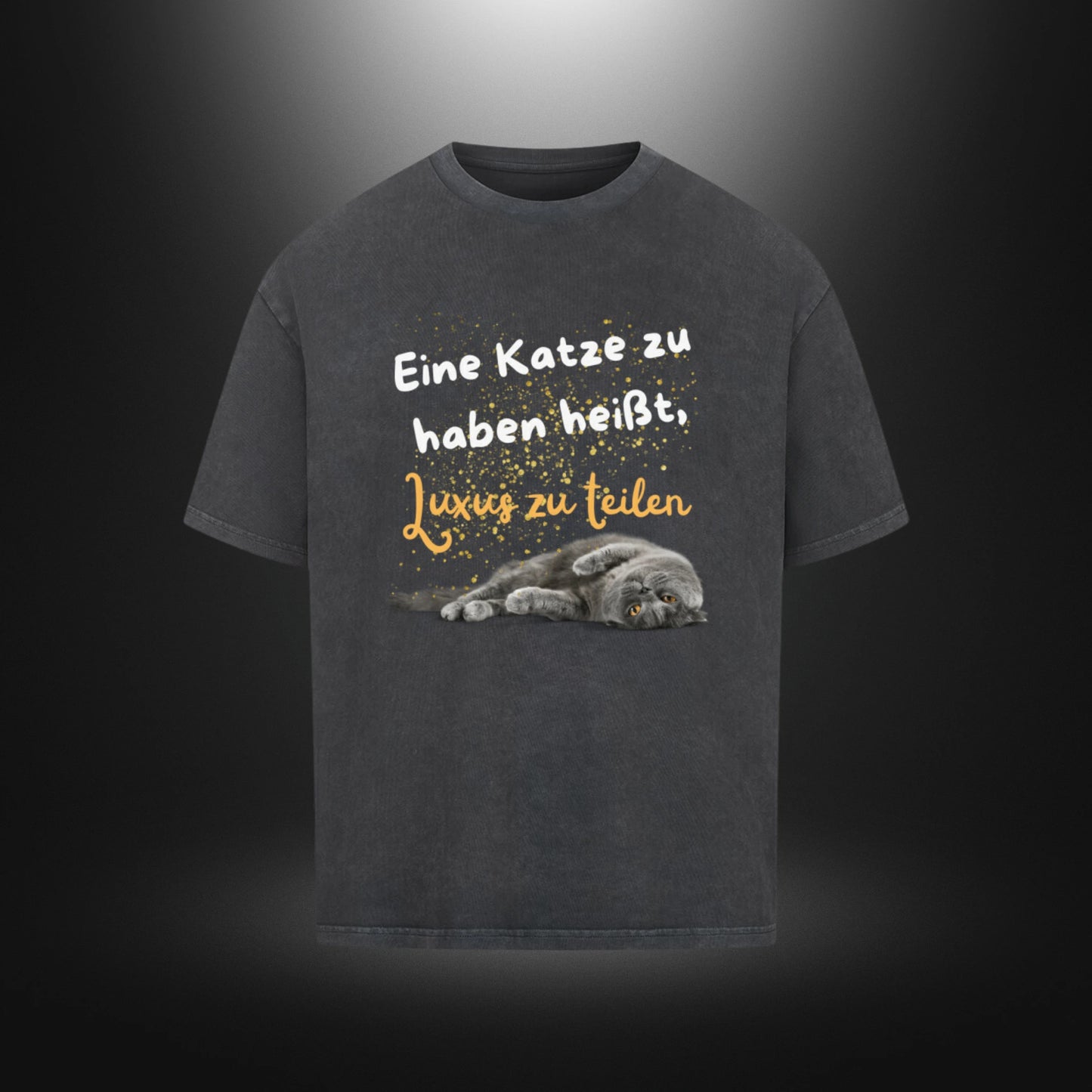 VACANCY Oversized Shirt - Eine Katze zu haben heißt, Luxus zu teilen