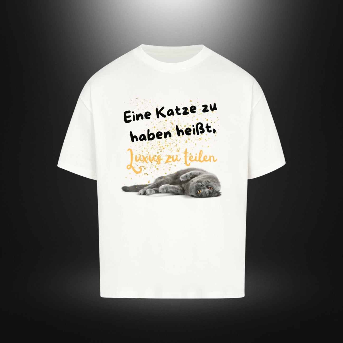 VACANCY Oversized Shirt - Eine Katze zu haben heißt, Luxus zu teilen