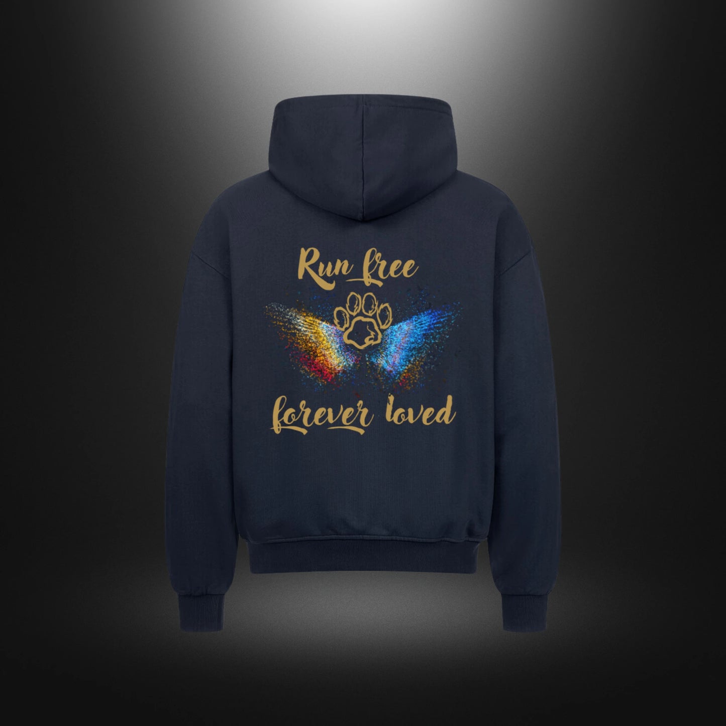 VACANCY Oversized Zipper Hoodie - Run free forever loved Hund