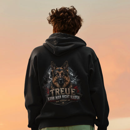 Zipper Hoodie mit Schäferhund-Motiv – DOG DAD – Lifestyle-Aufnahme