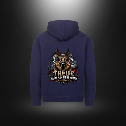 Zipper Hoodie mit Schäferhund-Motiv – DOG DAD in Oxford Navy
