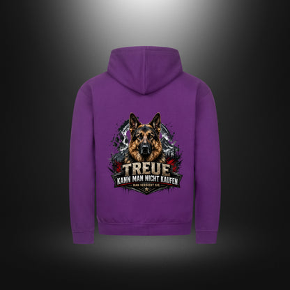 Zipper Hoodie mit Schäferhund-Motiv – DOG DAD in Purple
